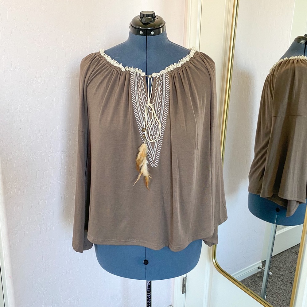 Kori American Boho Chic Festival Bell Sleeve NWT